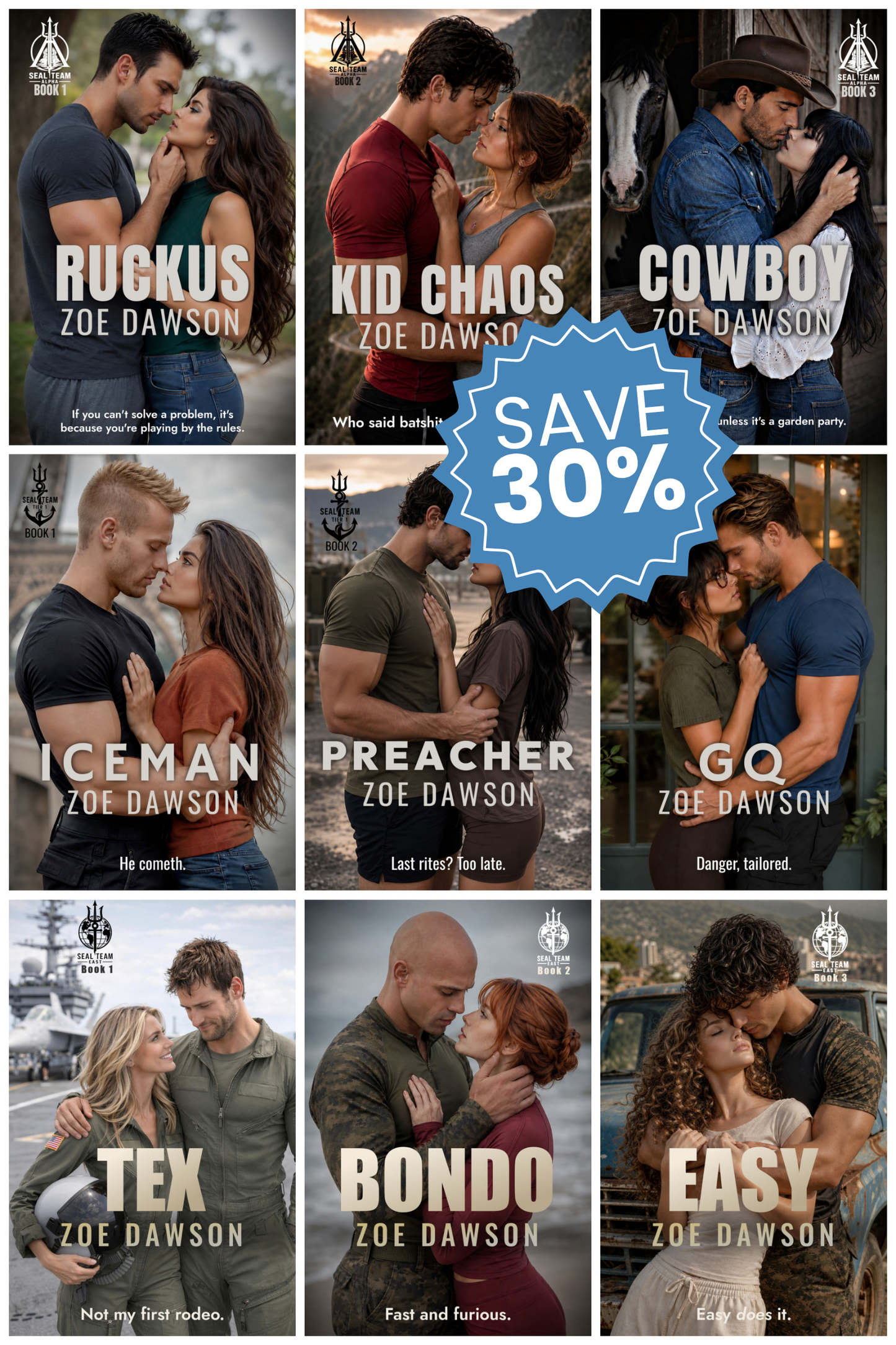 SEAL Teams Romantic Suspense Starter Bundle - Alpha, Tier 1 and EAST